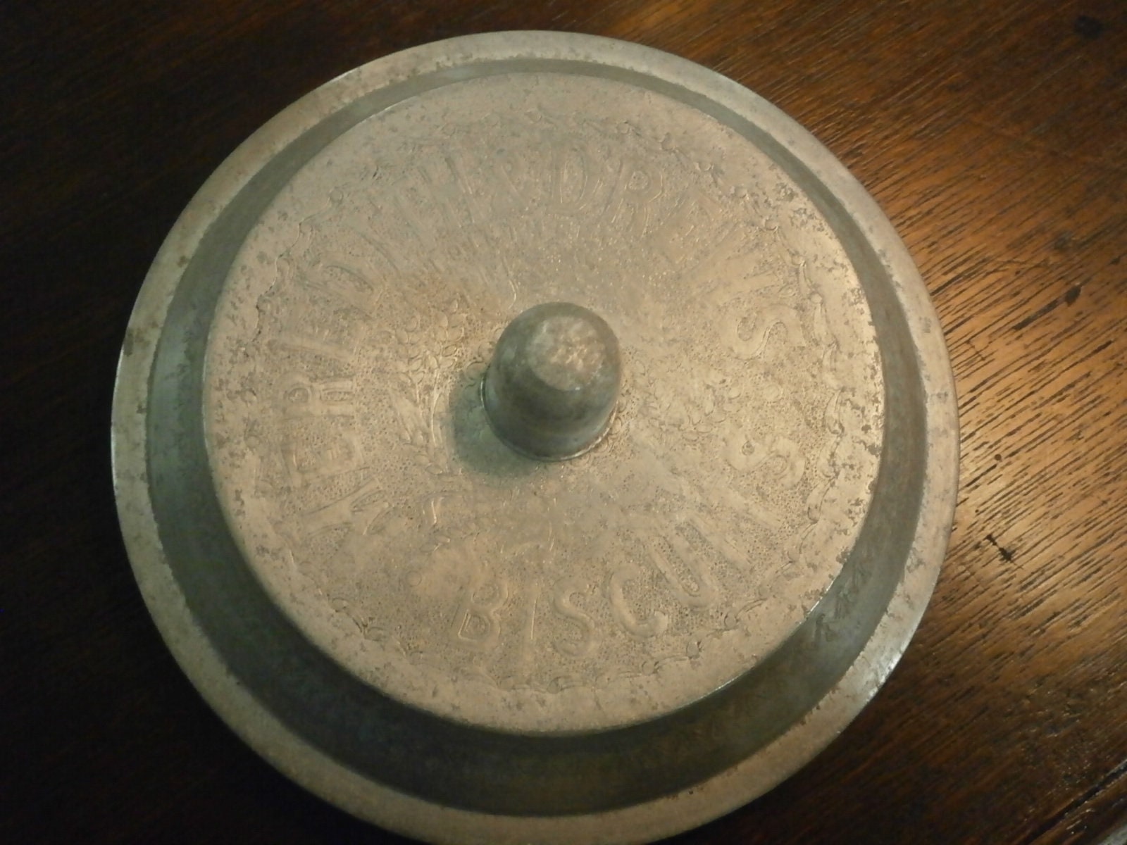 Rare Edwardian Meredith Drew Counter Top Biscuit Jar -- Antique