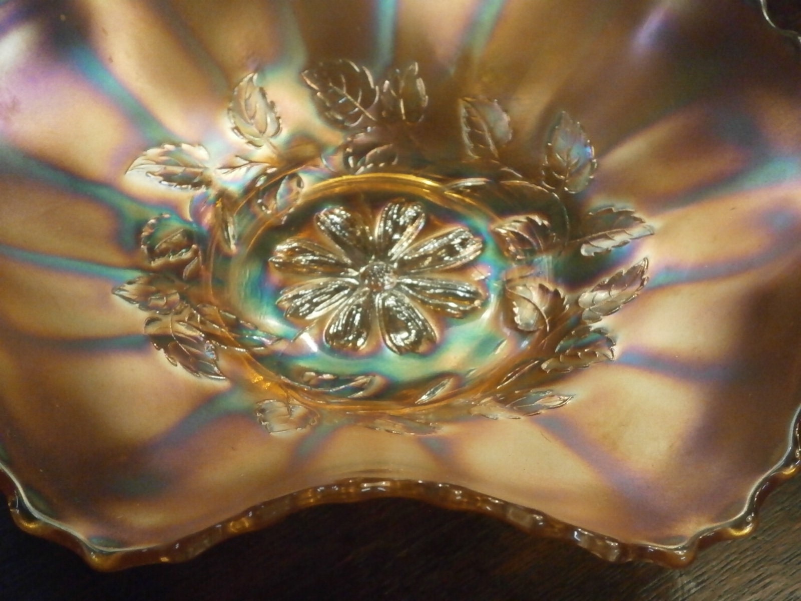 Edwardian Carnival Glass Bowl