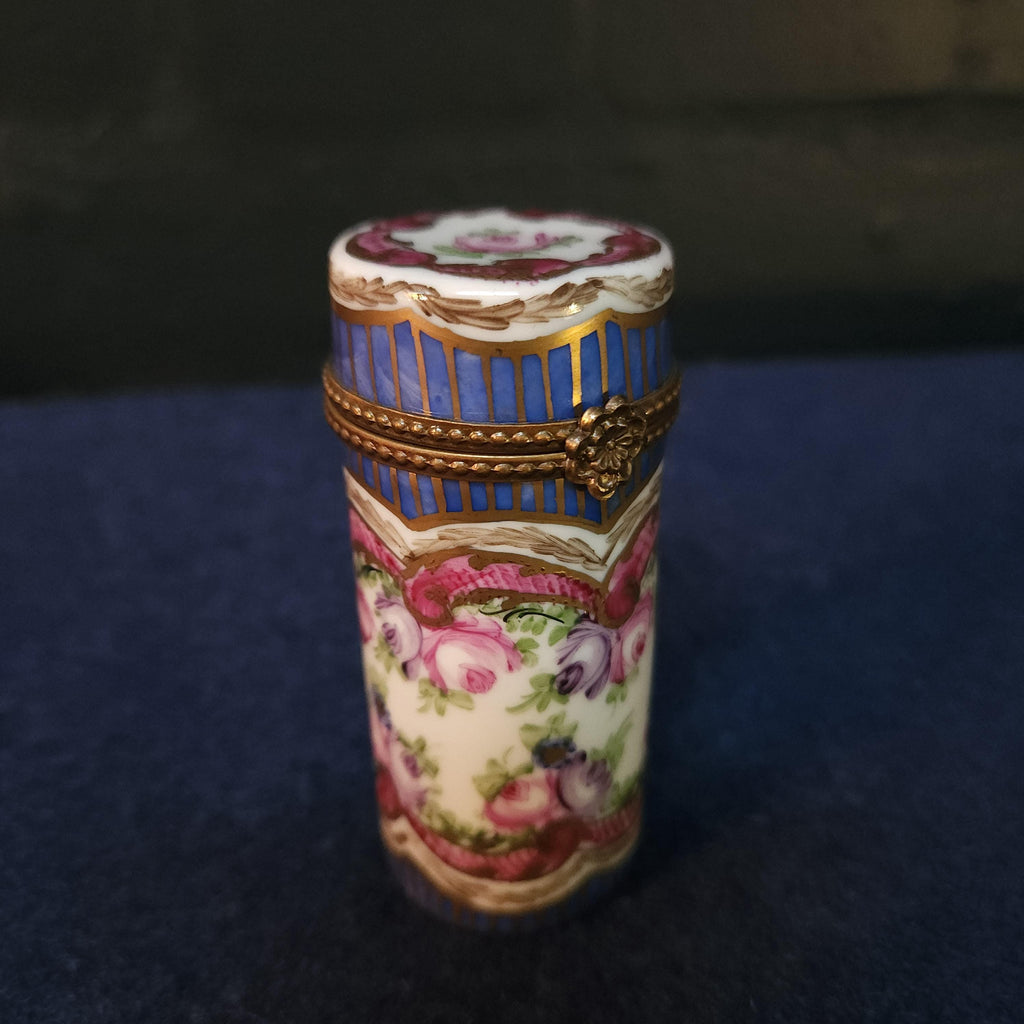 Limoge Hand Painted Small Trinket/Pill Box