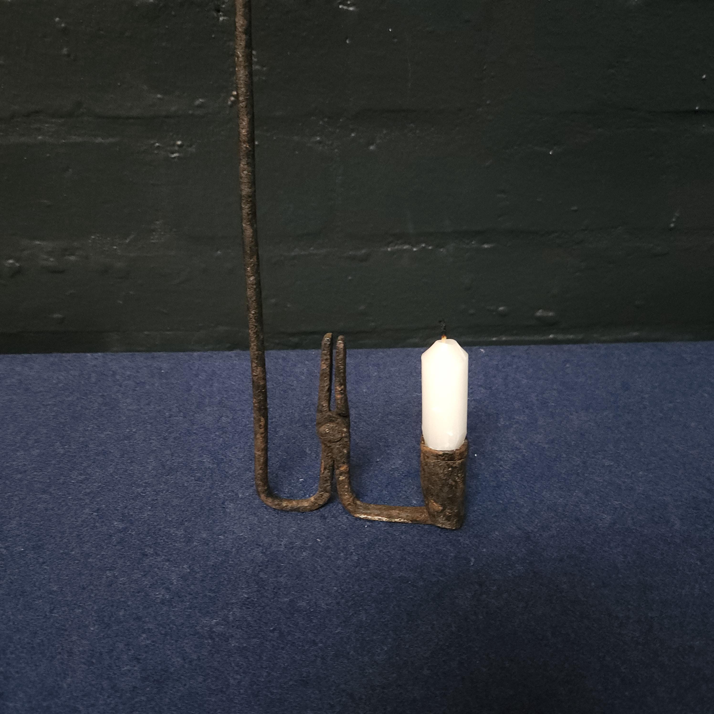 Welsh Hanging Rushlight and Candle Holder, circa late 18th Century