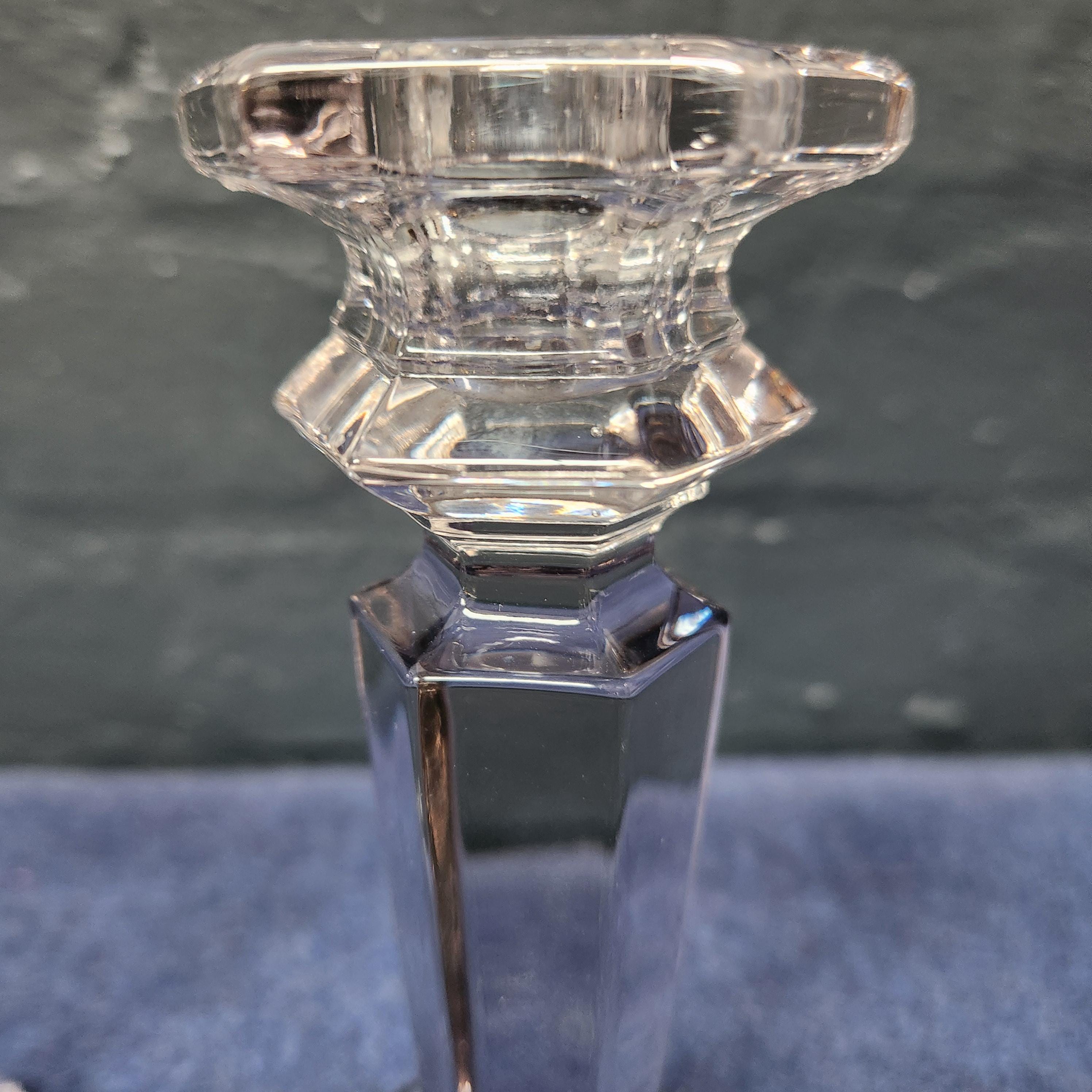 Pair Edwardian Glass Candlesticks