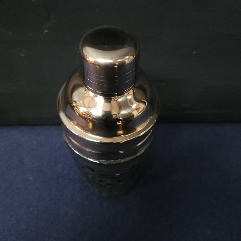 Vintage Silvered Glass & White Metal Cocktail Mixer