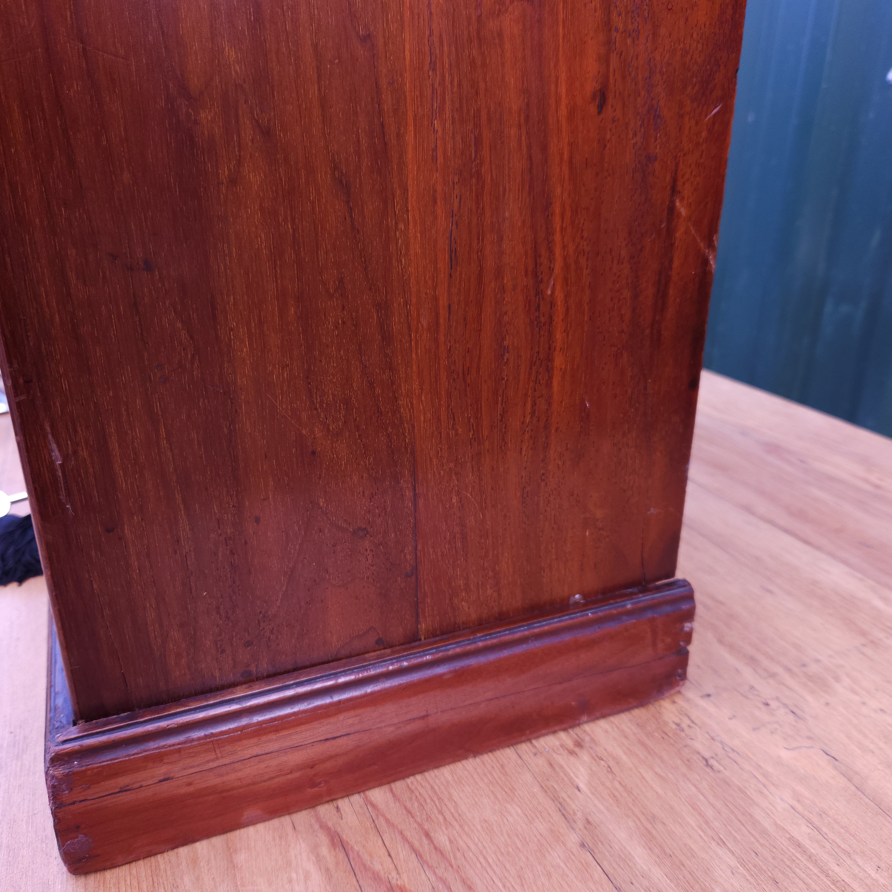 Vintage Tambour Cabinet with Pigeon Holes