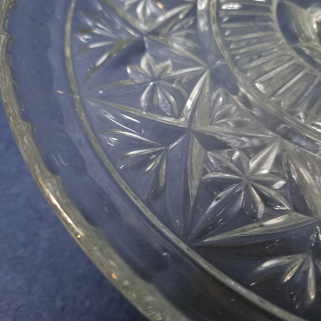 Early 20thC Pressed Glass Large Cake Stand