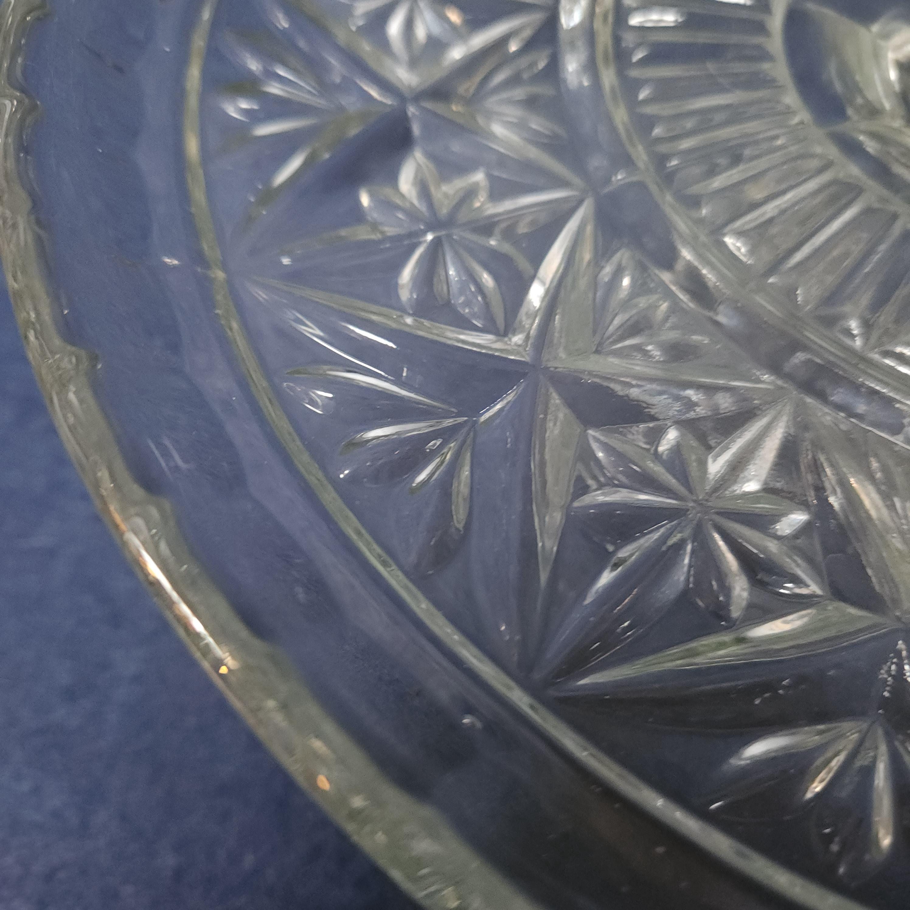 Early 20thC Pressed Glass Large Cake Stand