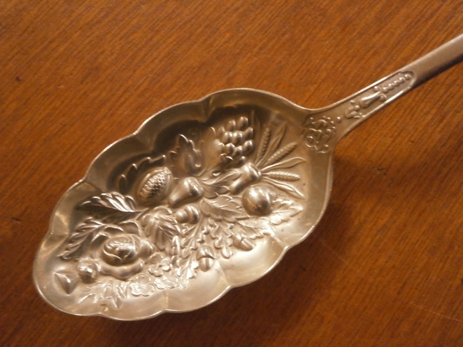 Victorian Silver Plate Berry Spoon