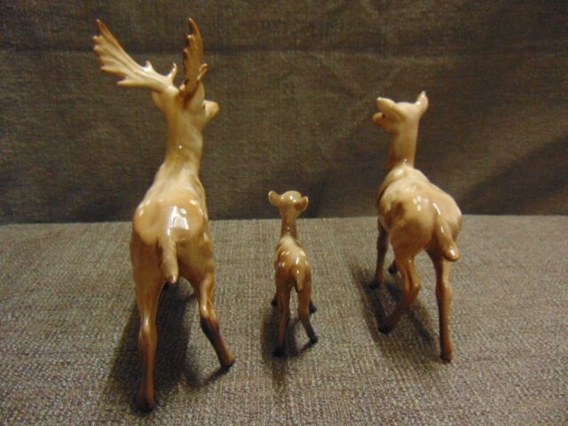 Beswick Deer Family - Stag, Doe and Fawn