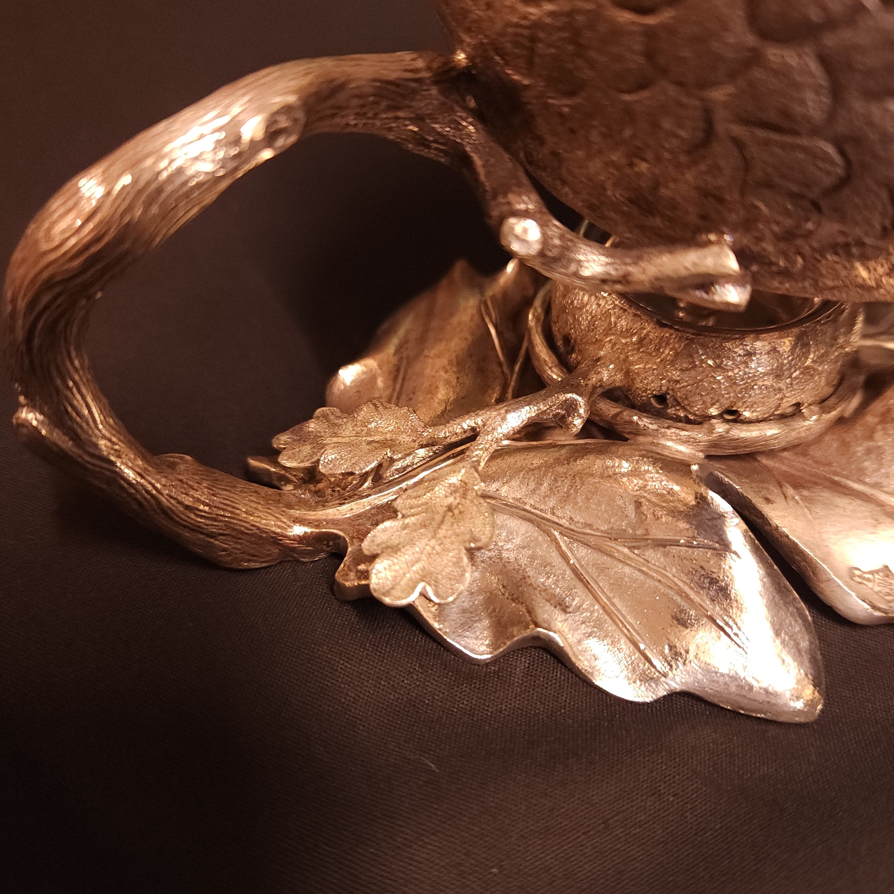 Victorian Silver Plated Warmer in the Shape of an Acorn