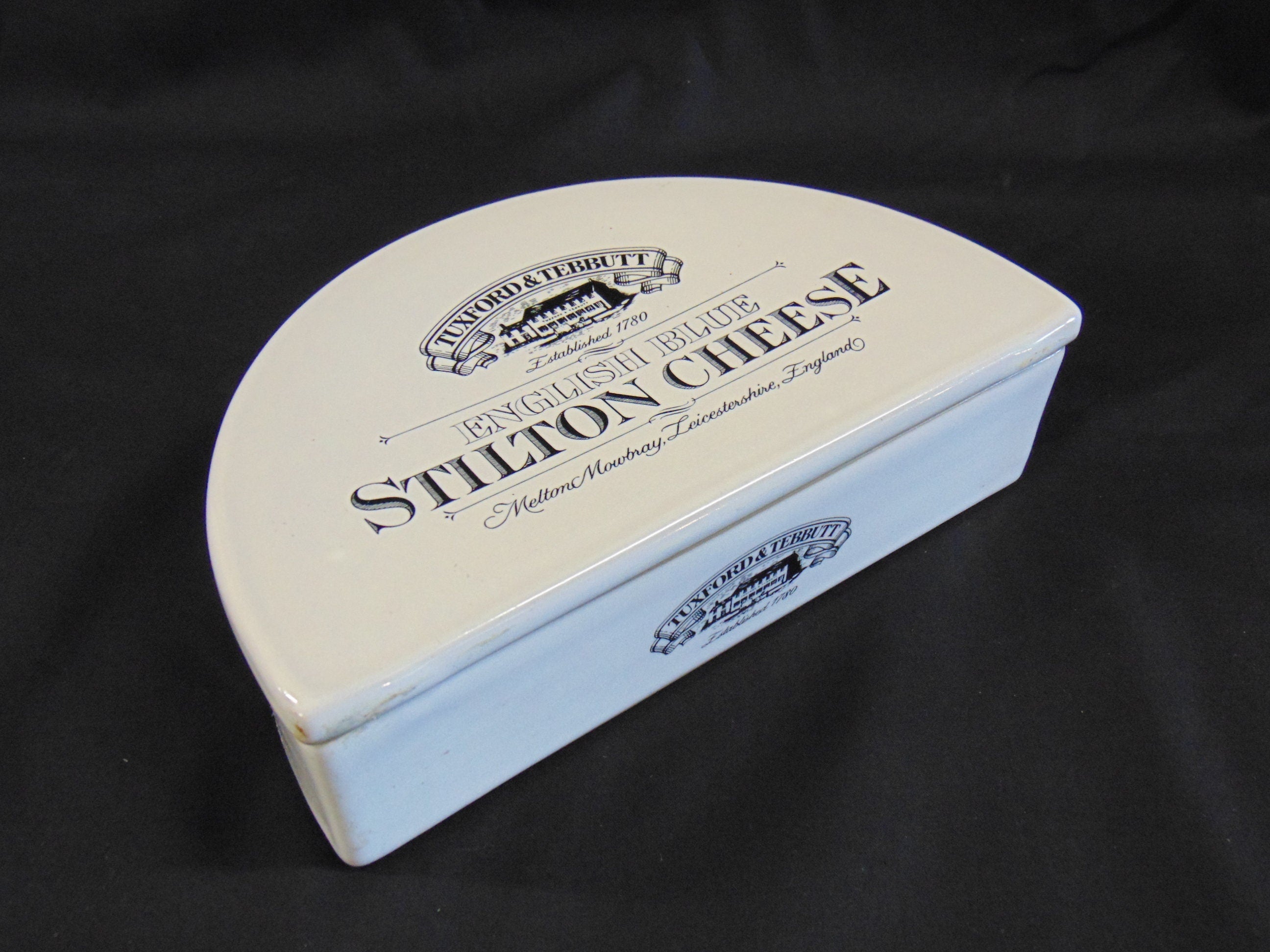 Vintage Grocers Advertising, Made by Denby for Tuxford and Tebbutt Stilt0n Cheese