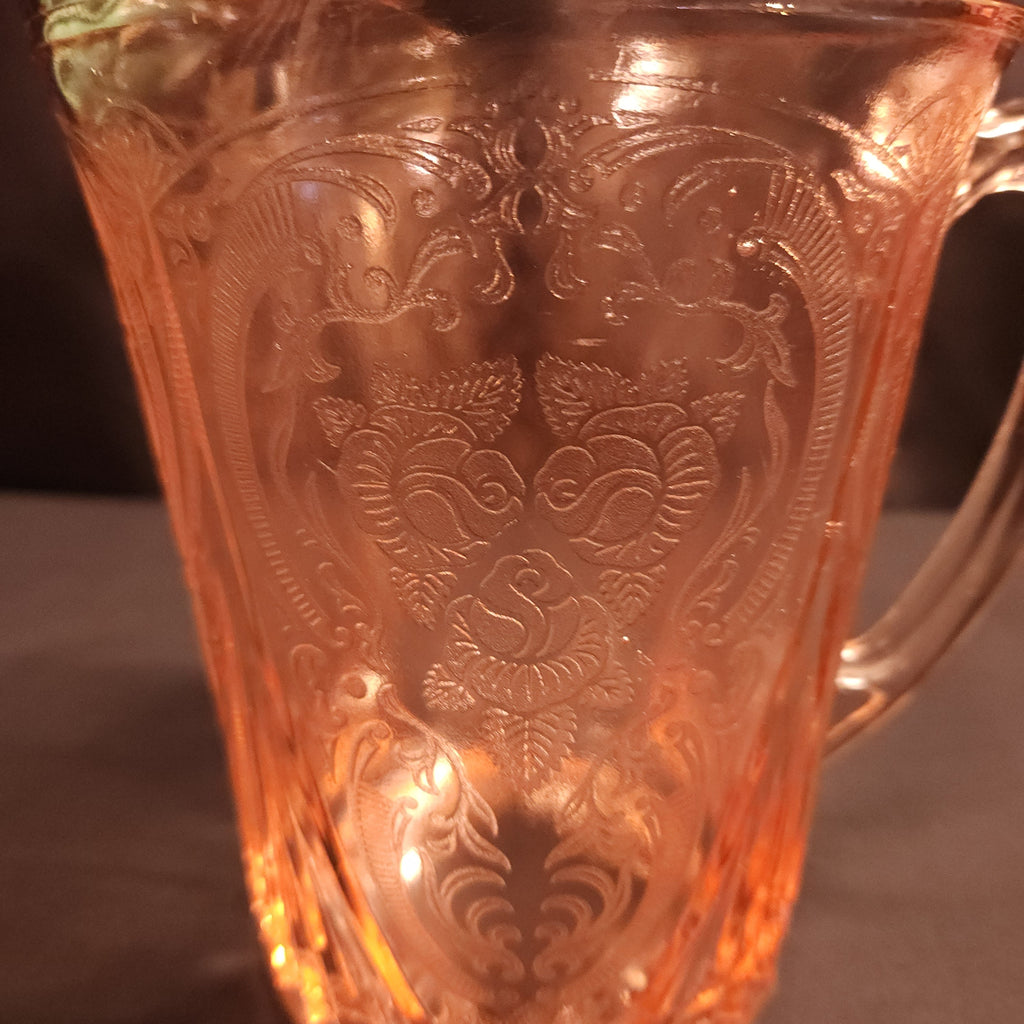 Vintage Hazel Atlas Pink Glass Lemonade Jug