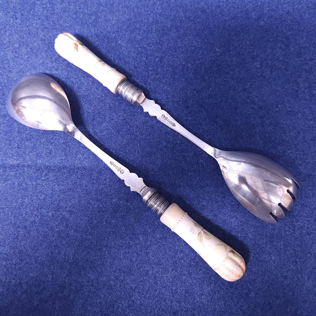 Devonware & Silverplate Salad Servers, Victorian