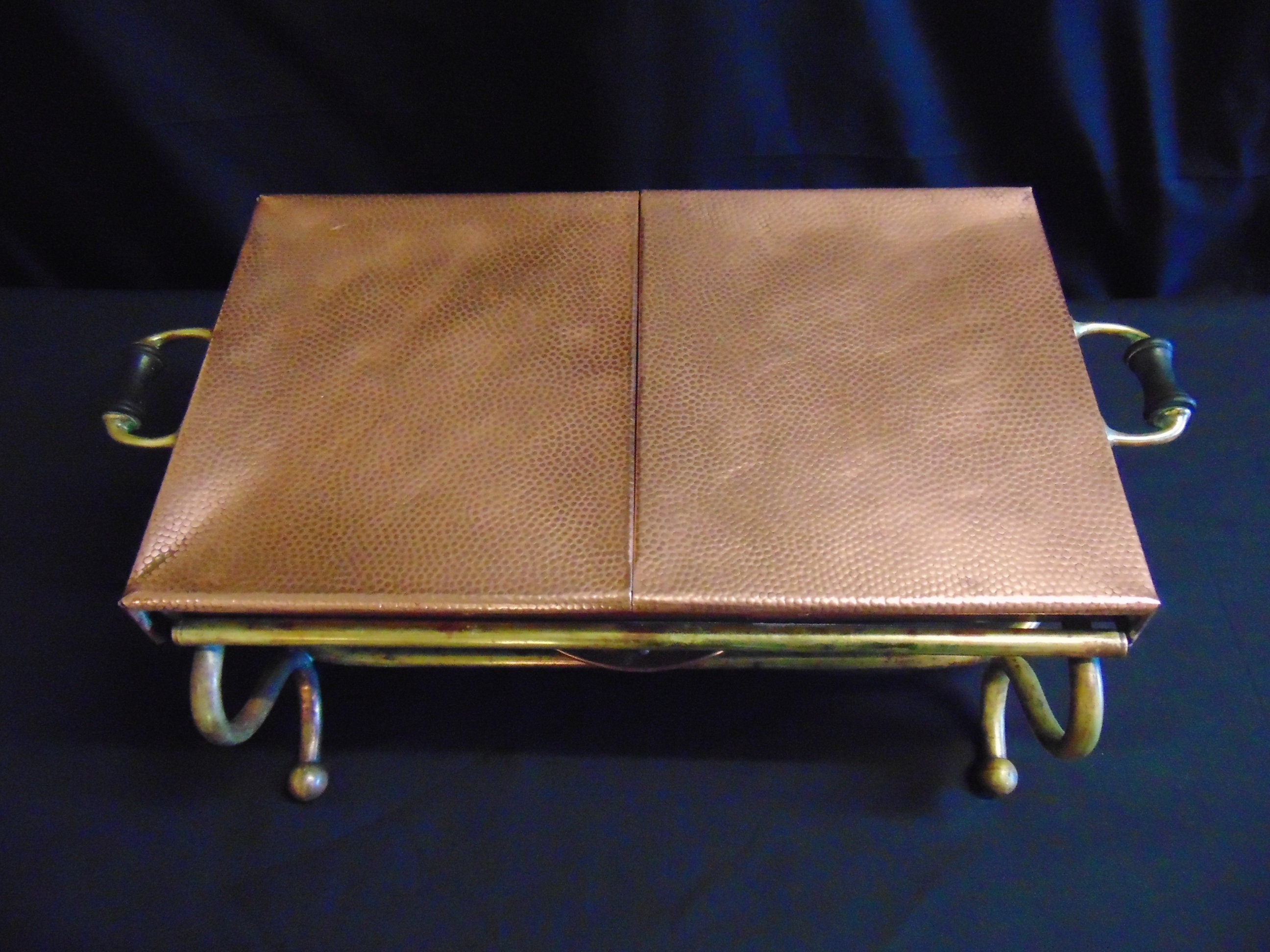 Edwardian Copper and Brass Tabletop Food Warmer - Townshends Ltd