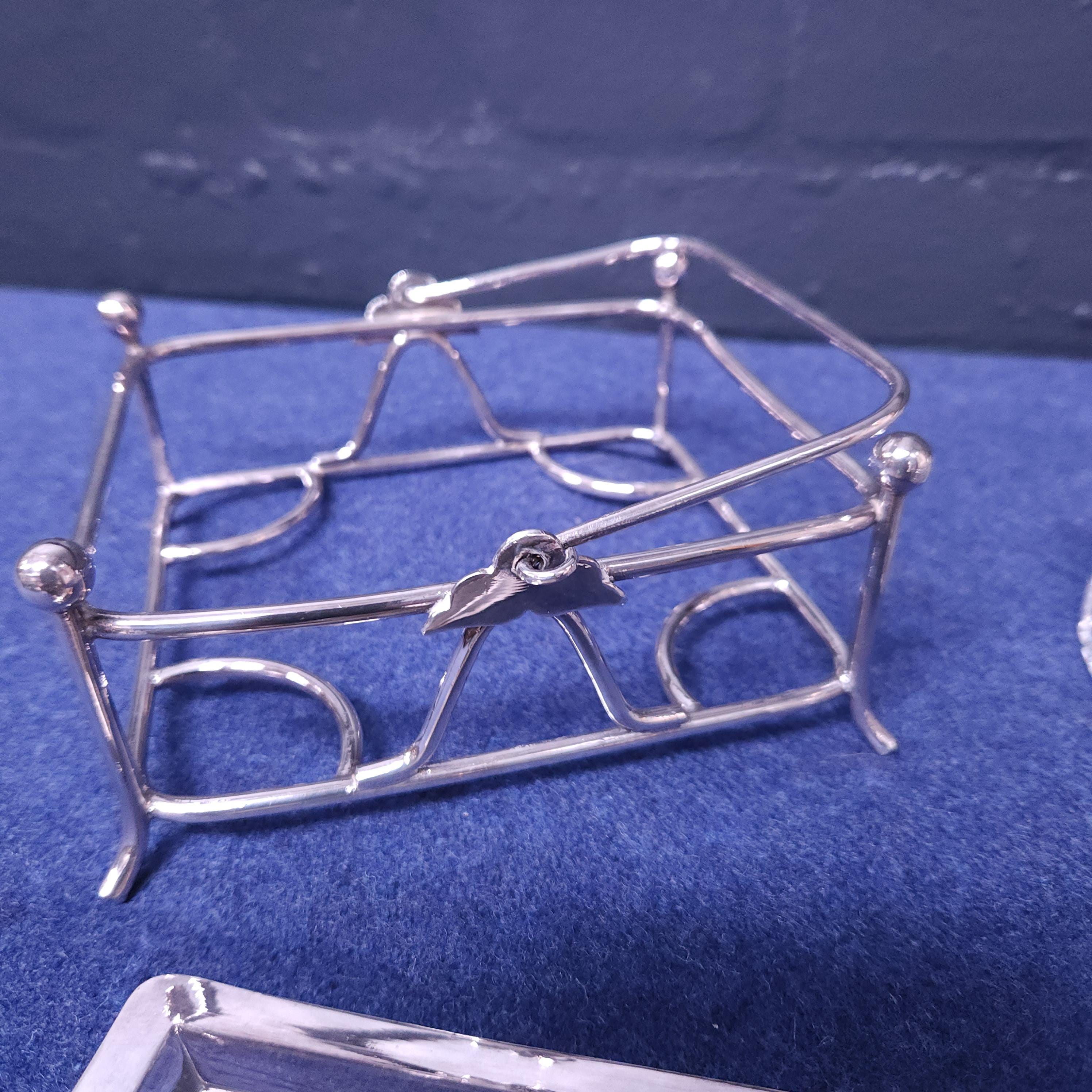 Silverplate & Glass Sardine Dish and Cover