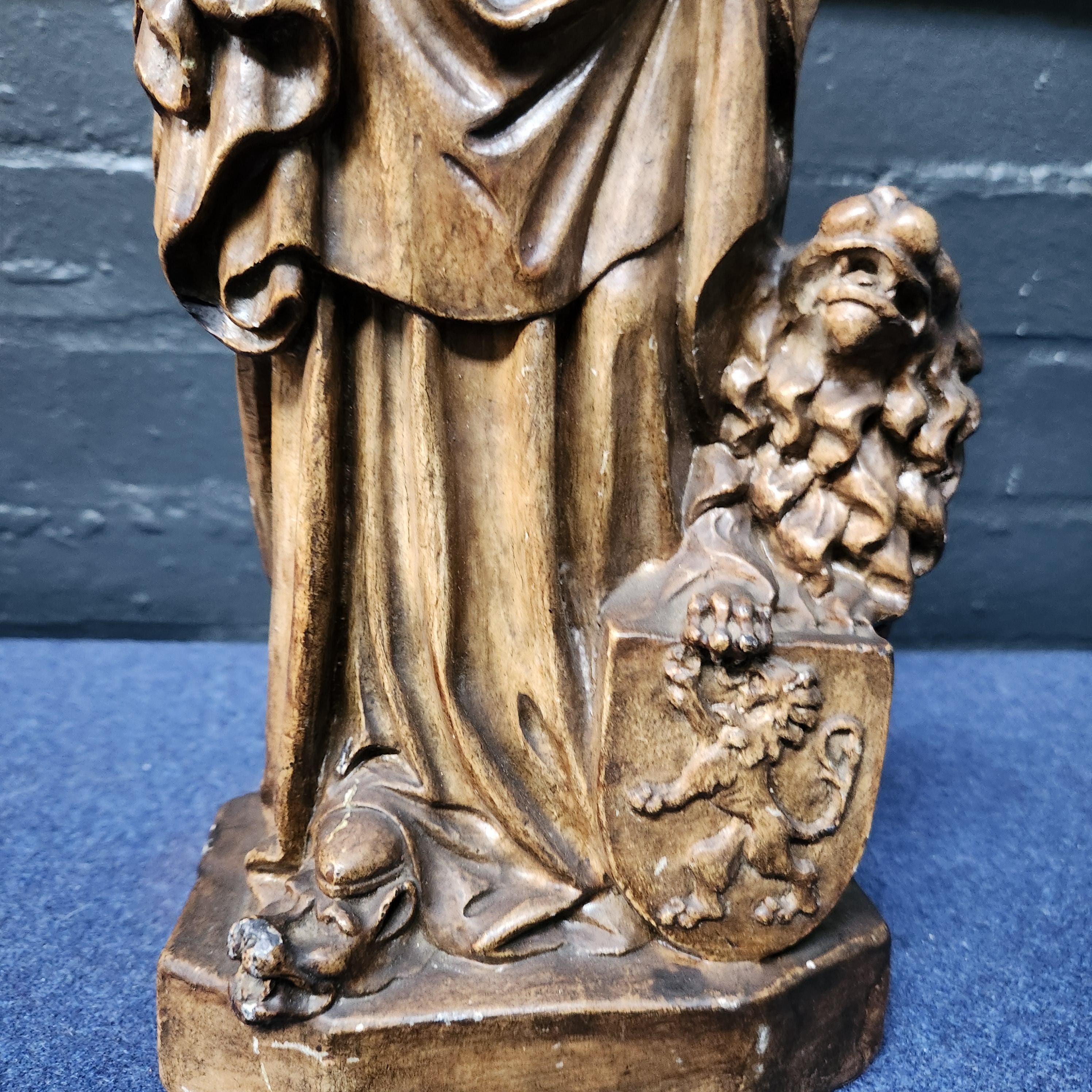 Our Lady of Flanders Plaster Statue, French