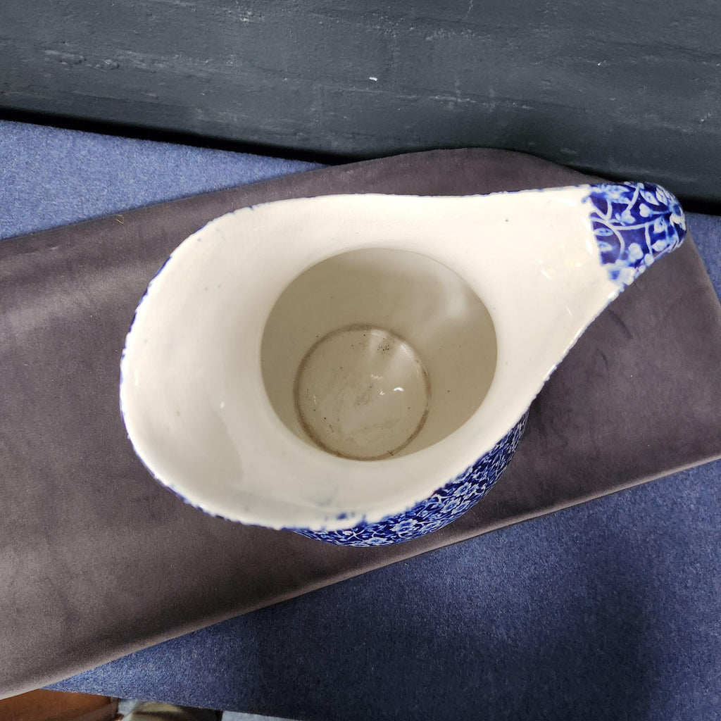 Large Calico Blue Pitcher - Burleigh Ware by Burgess & Leigh