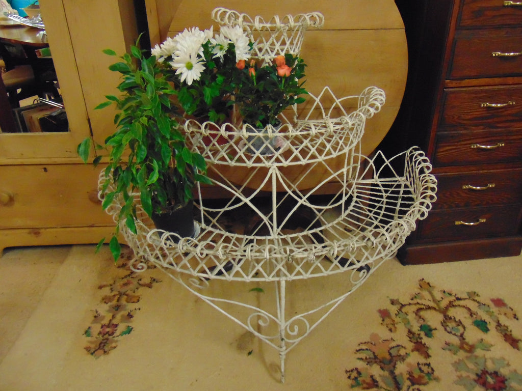 Antique Victorian Wirework Plant Stand