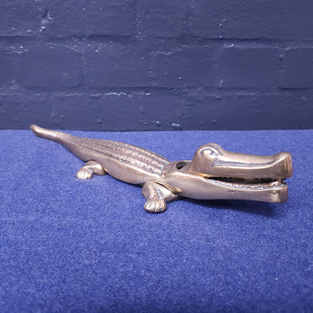 Brass Crocodile Nutcracker Circa Early 20thC