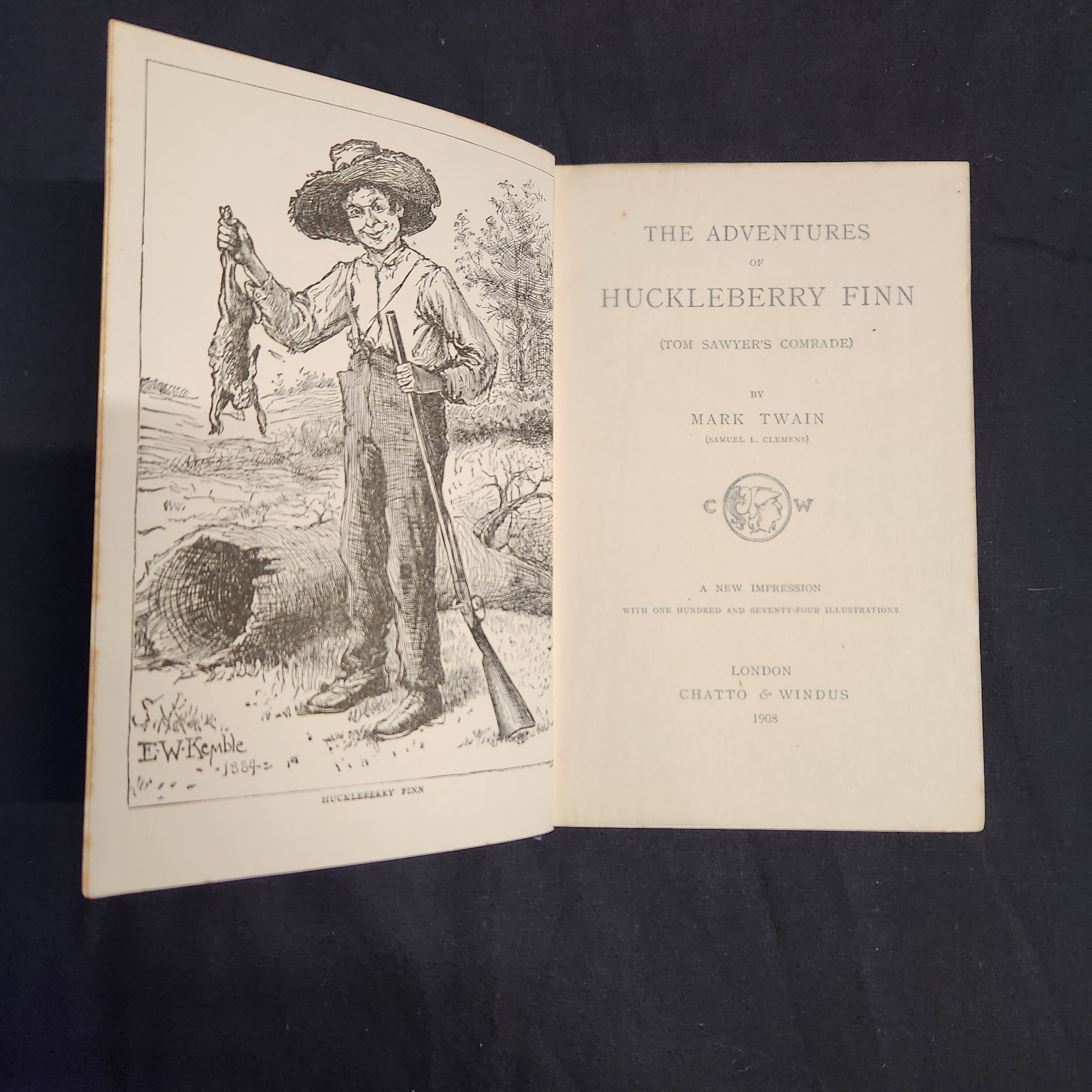 The Adventures of Huckelberry Finn, Mark Twain, 1908