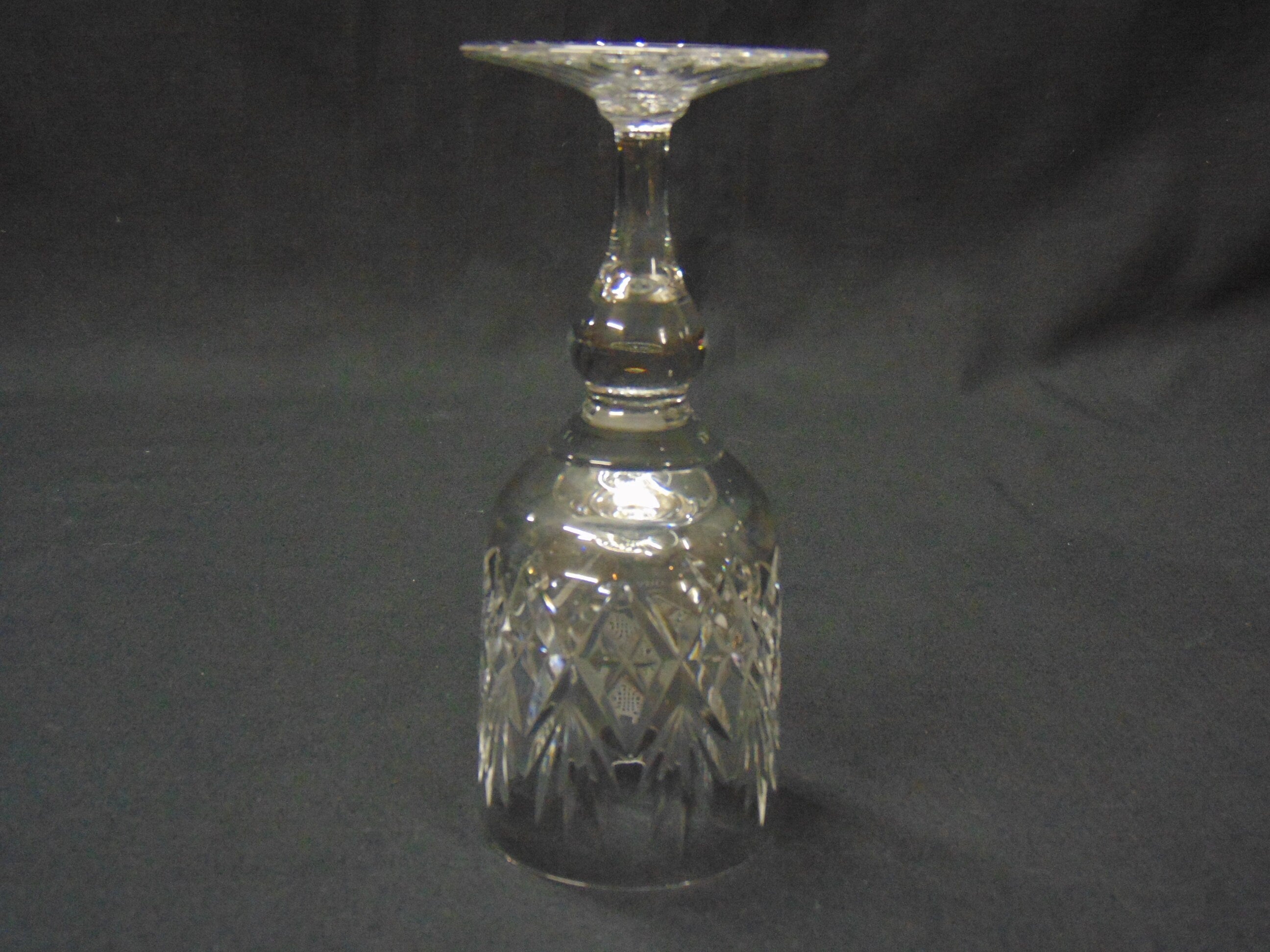 Heavy Cut Glass Wine Glass for the Bugatti Owners Club Award