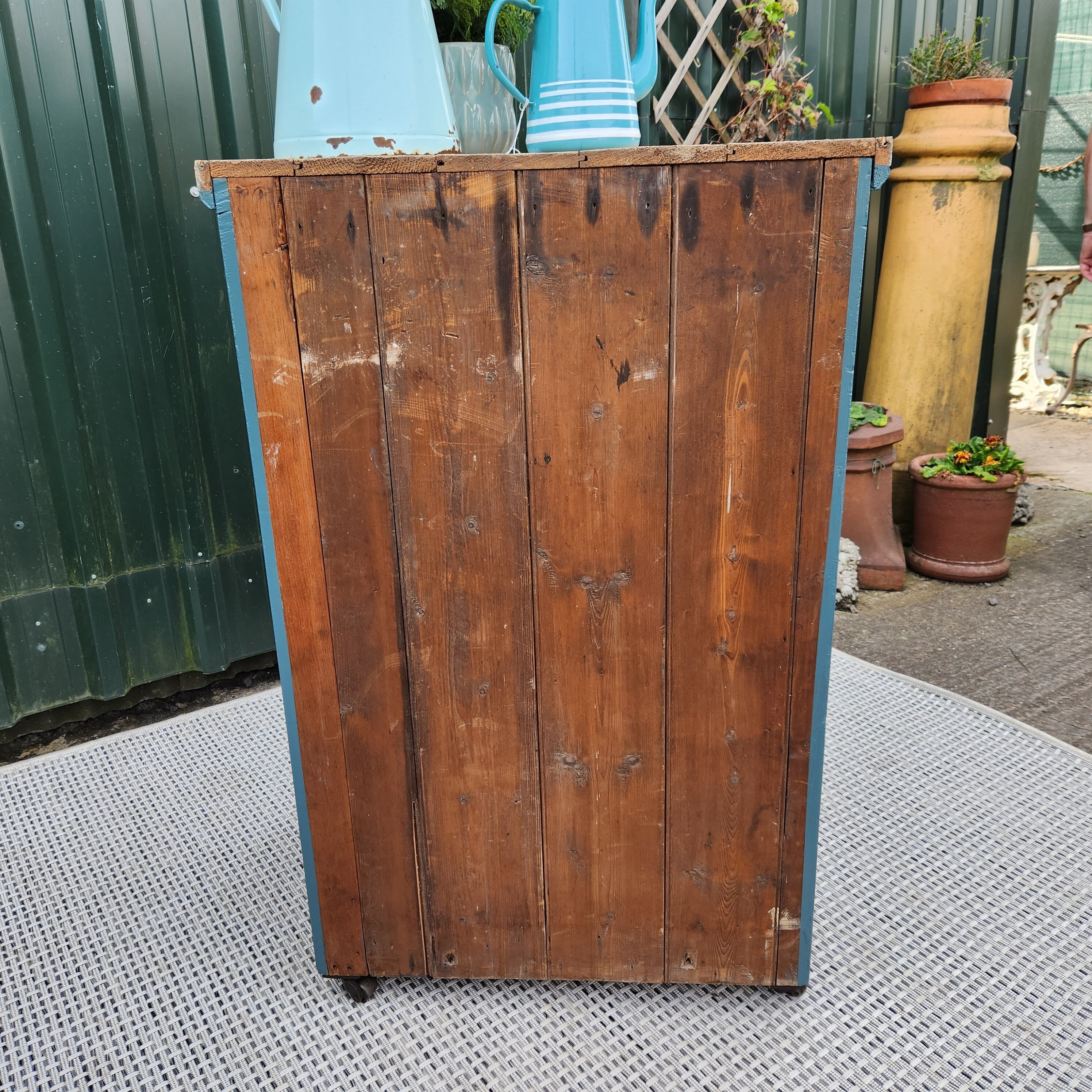 Victorian Larder Cupboard, Upcycled with Farrow & Ball Inchyra Blue