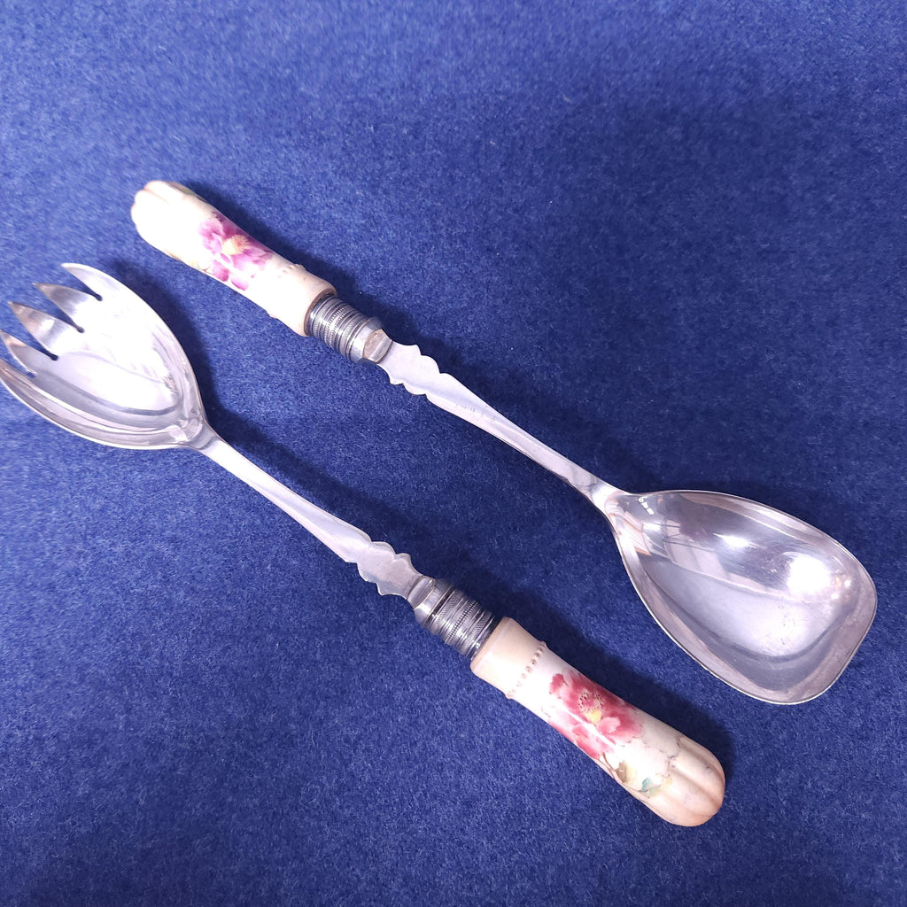 Devonware & Silverplate Salad Servers, Victorian