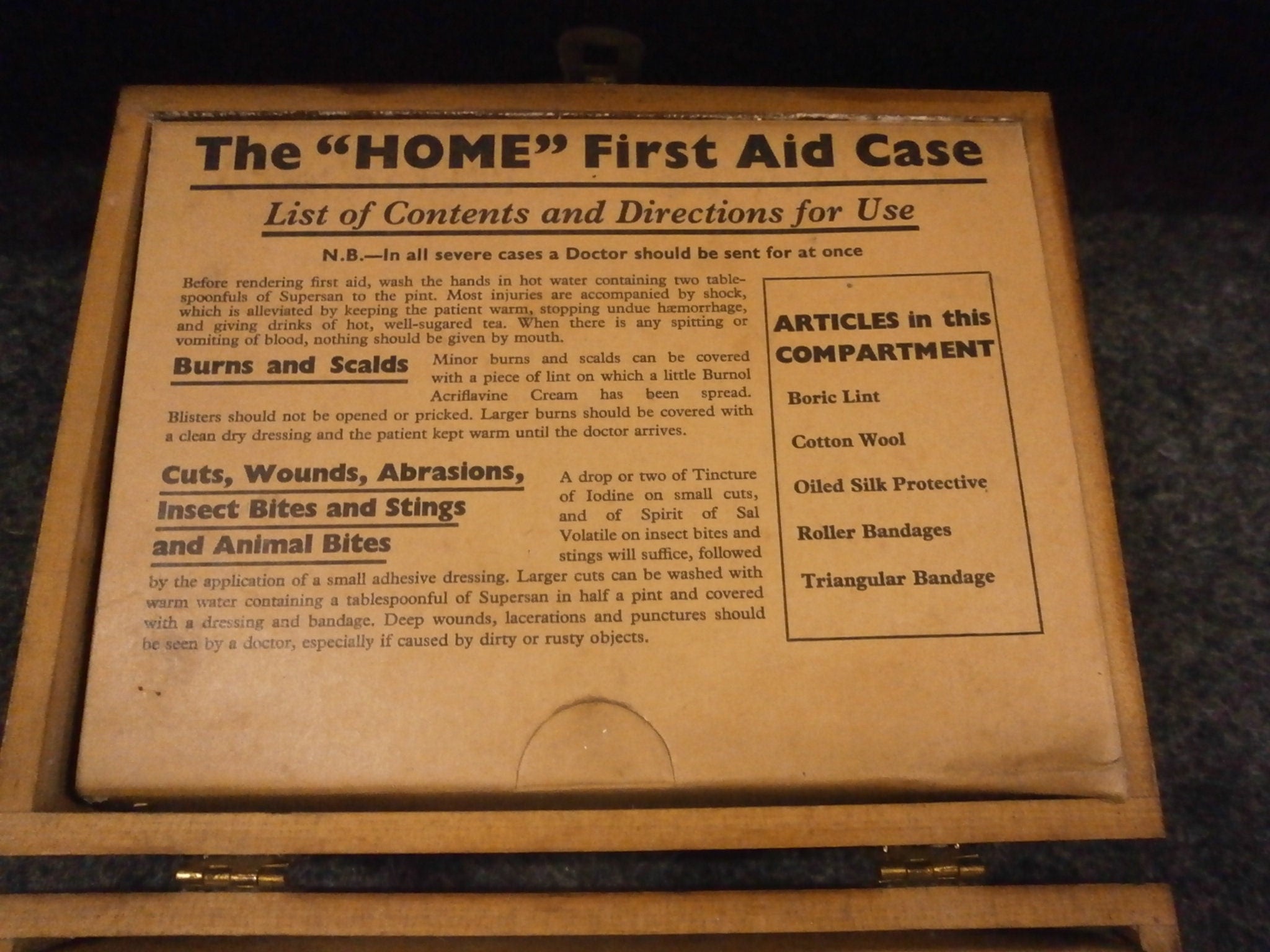 The Home First Aid Case by Boots, Nottingaham - Vintage