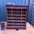 Vintage Tambour Cabinet with Pigeon Holes
