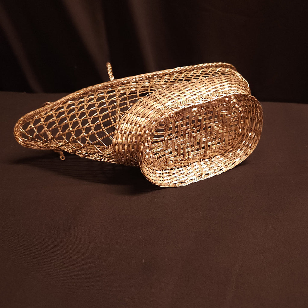 Vintage French Silverplated Wire Wine Bottle Holder