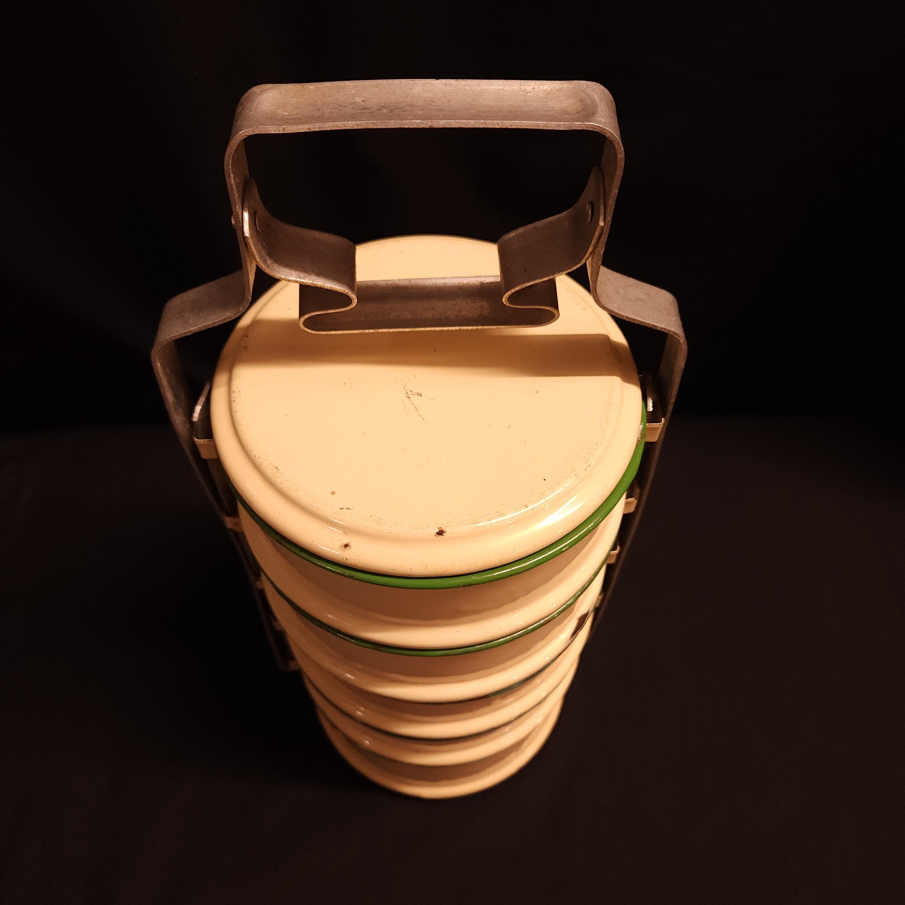 Vintage Enamel 5 Tier Tiffin Box