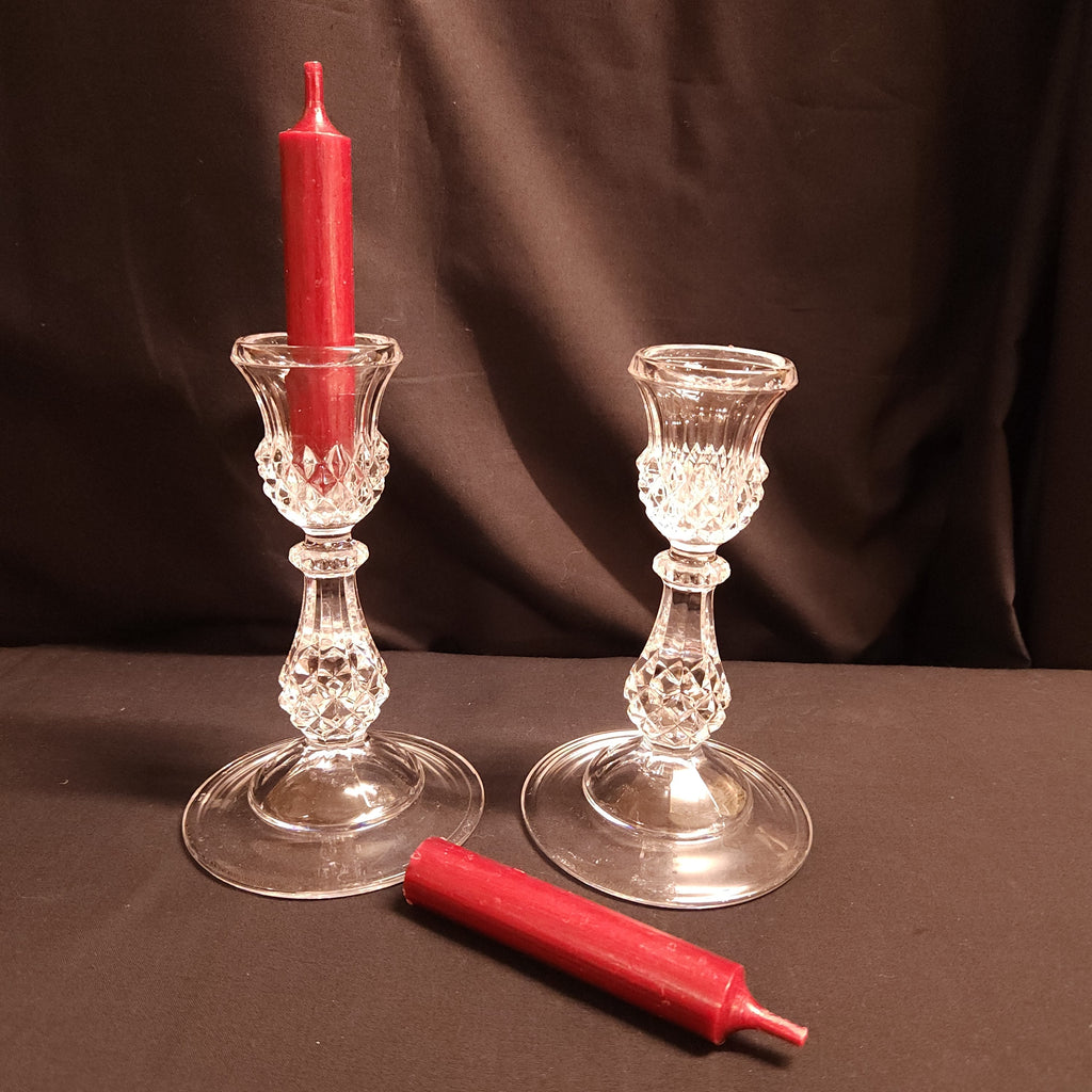 Pair of Crystal D'Arques Candlesticks