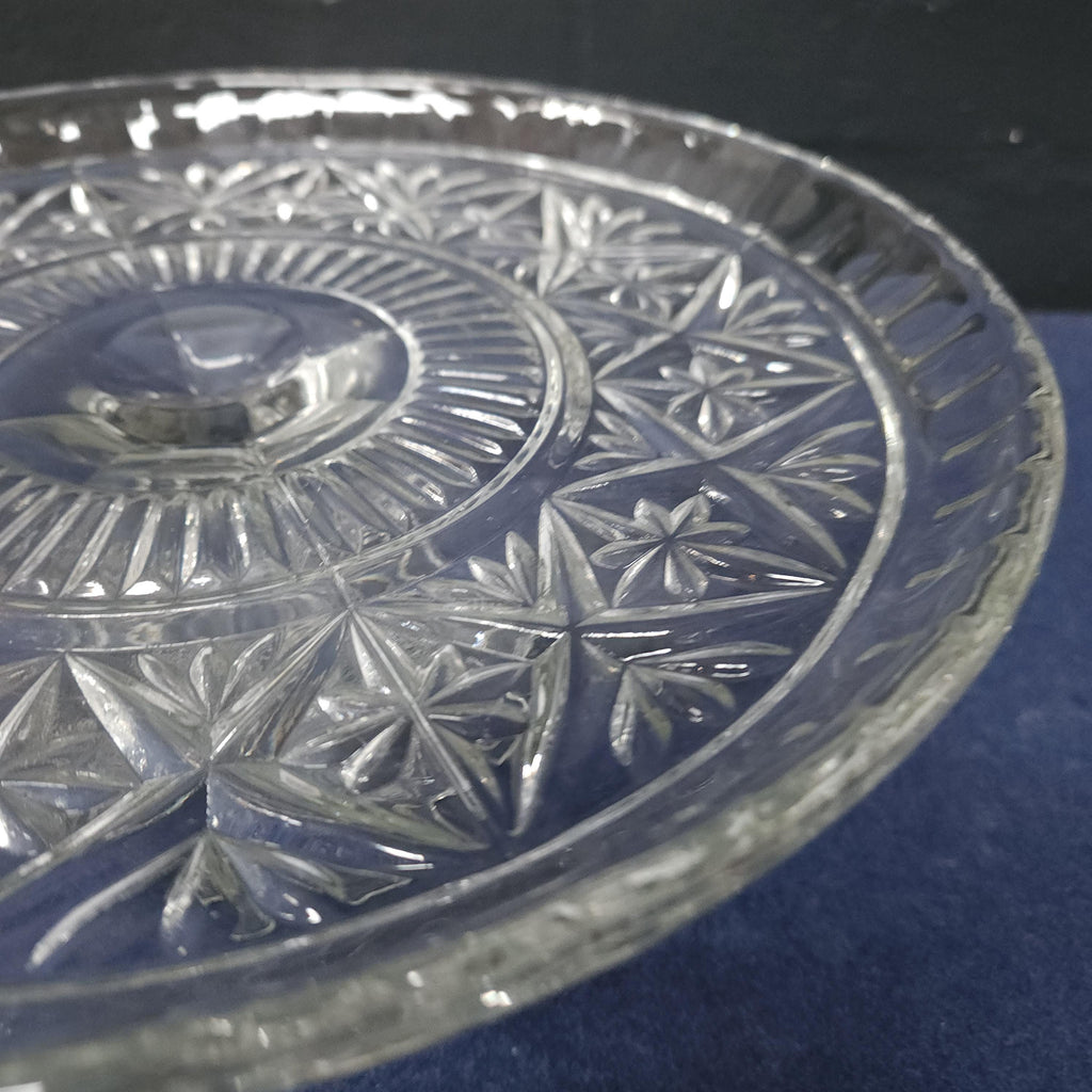 Early 20thC Pressed Glass Large Cake Stand