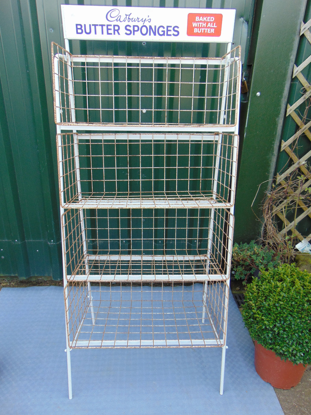 Vintage Retro Cadbury Butter Sponge Retail Advertising Display Stand