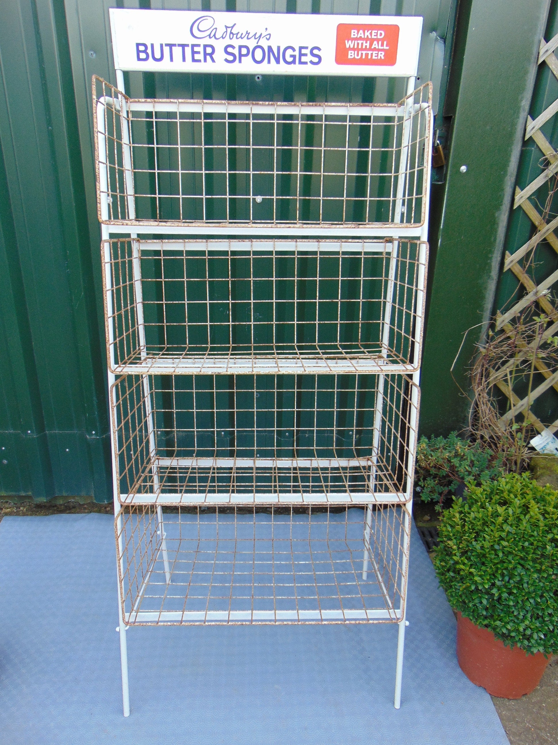 Vintage Retro Cadbury Butter Sponge Retail Advertising Display Stand