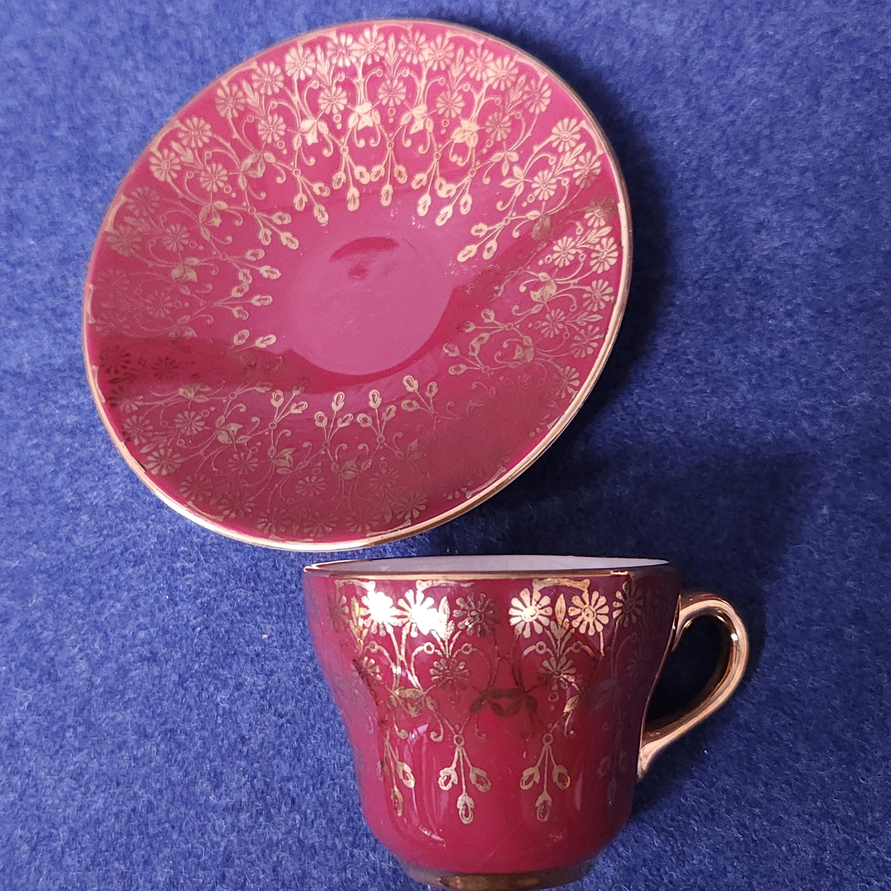 Swinnertons Demitasse Coffee Cup & Saucer, Nestor Vellum Pattern