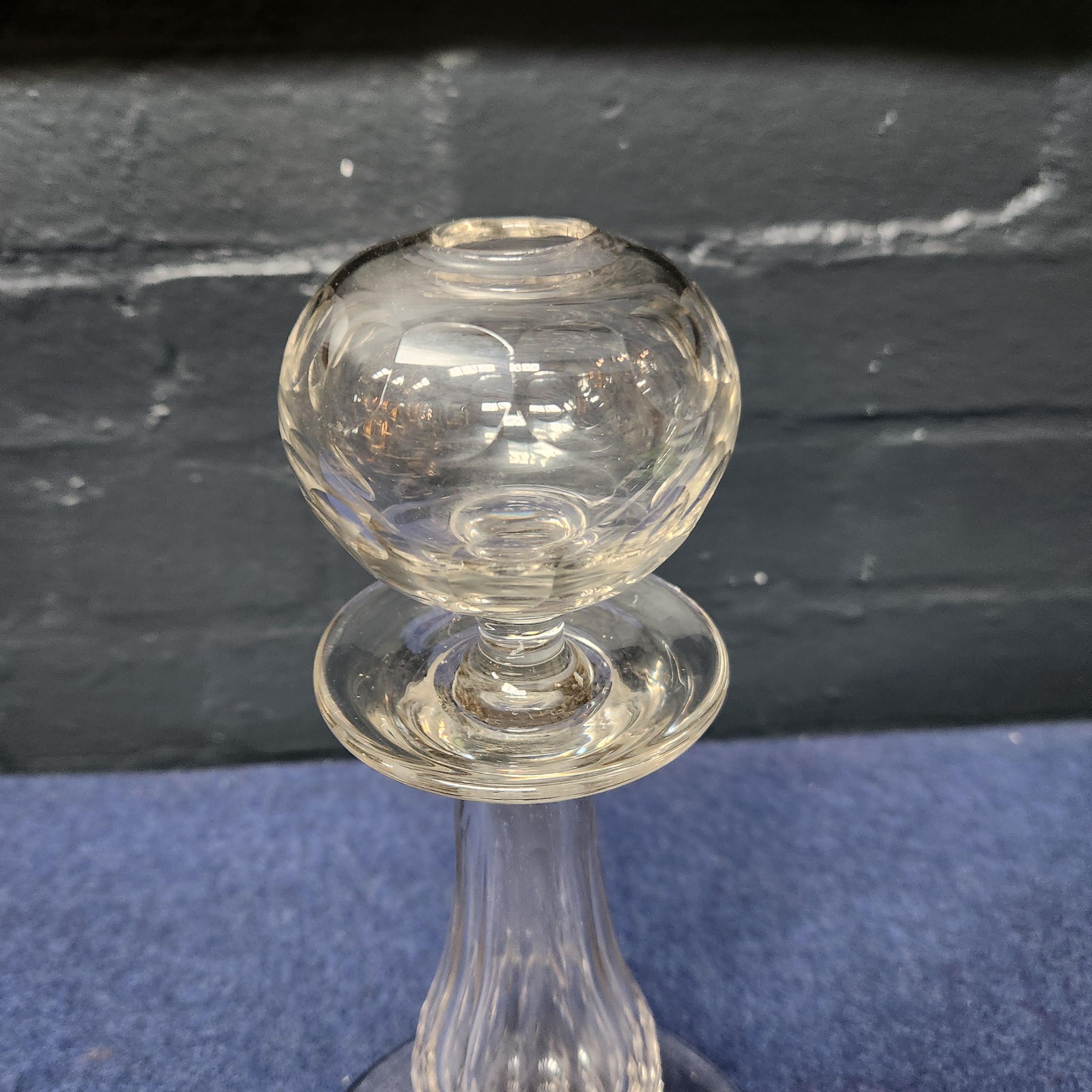 Glass Lacemakers Lamp, French, Circa Late 18th/Early 19th C