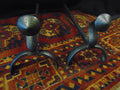 Pair Wrought Iron Andirons / Fire Dogs