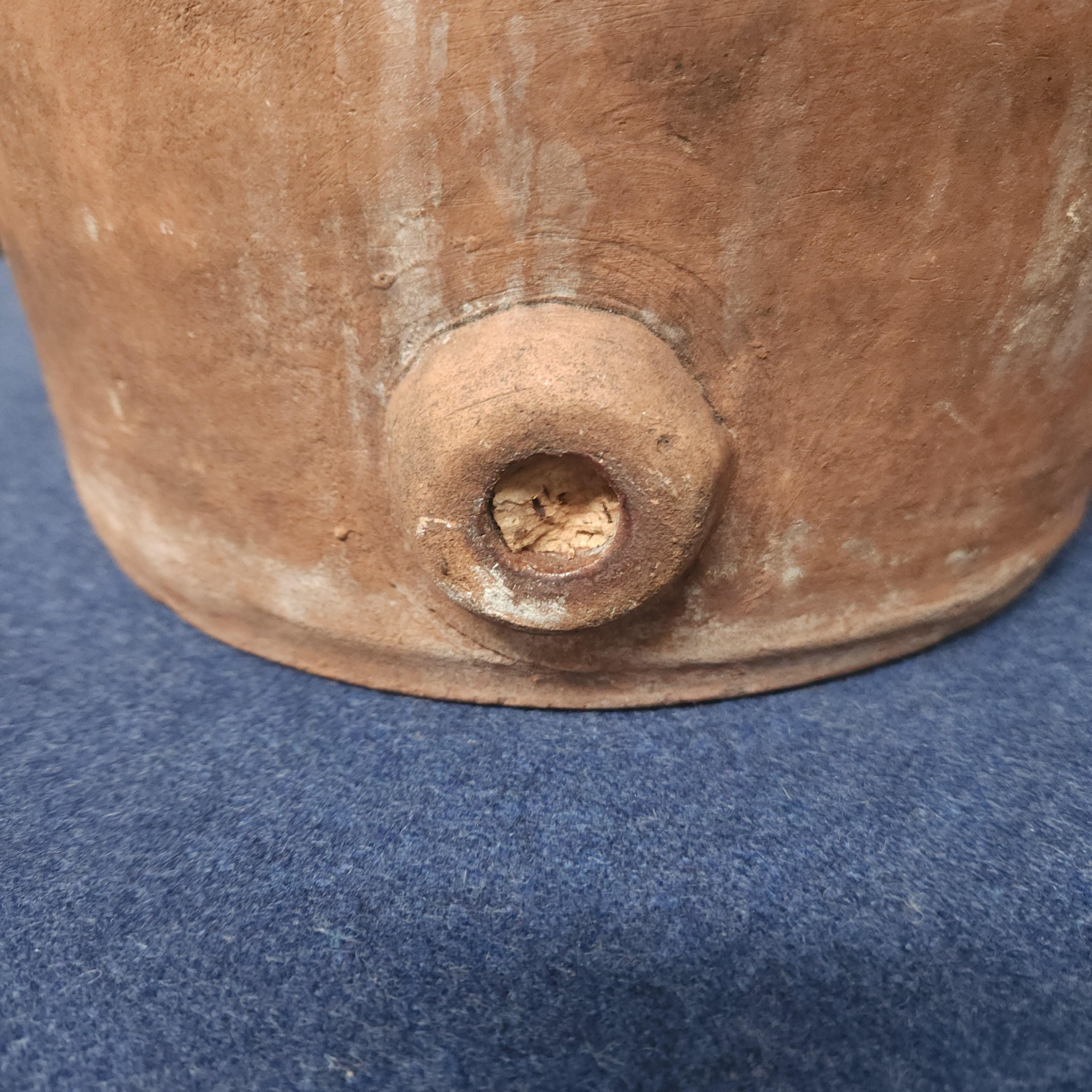 19thC Salopian Terracotta Dairy or Cider Flagon