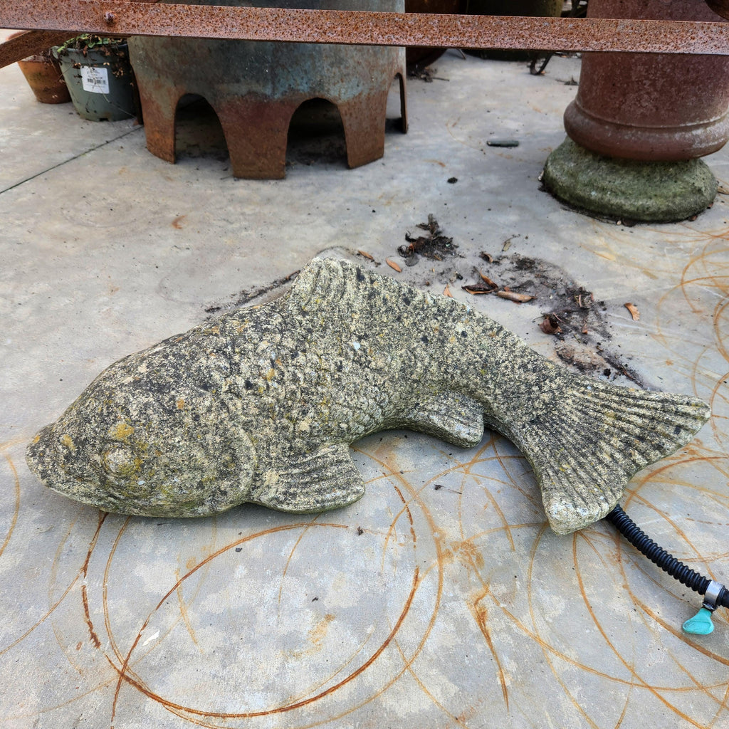 Weathered Koi Carp Water Fountain - Reconstituted Stone