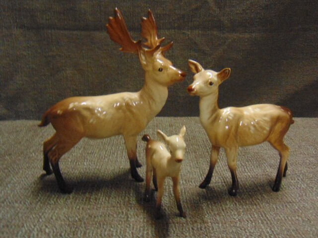 Beswick Deer Family - Stag, Doe and Fawn - Faulty