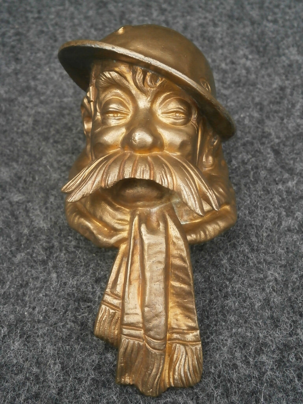 Early 20thC Patinated Bronze Old Bill Car Mascot - Bruce Bairnsfather