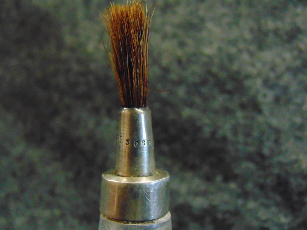 Victorian Decoupage Brush 1897, Silver Topped, Glass Based, Hallmarked London