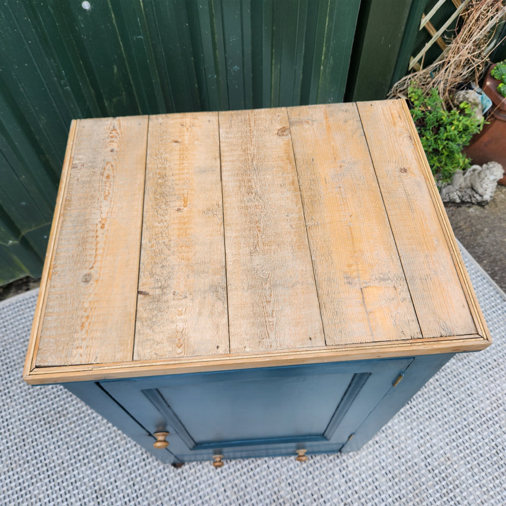 Victorian Larder Cupboard, Upcycled with Farrow & Ball Inchyra Blue