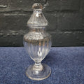 Hand Blown Glass Dry Mustard Lidded Jar Circa 1790