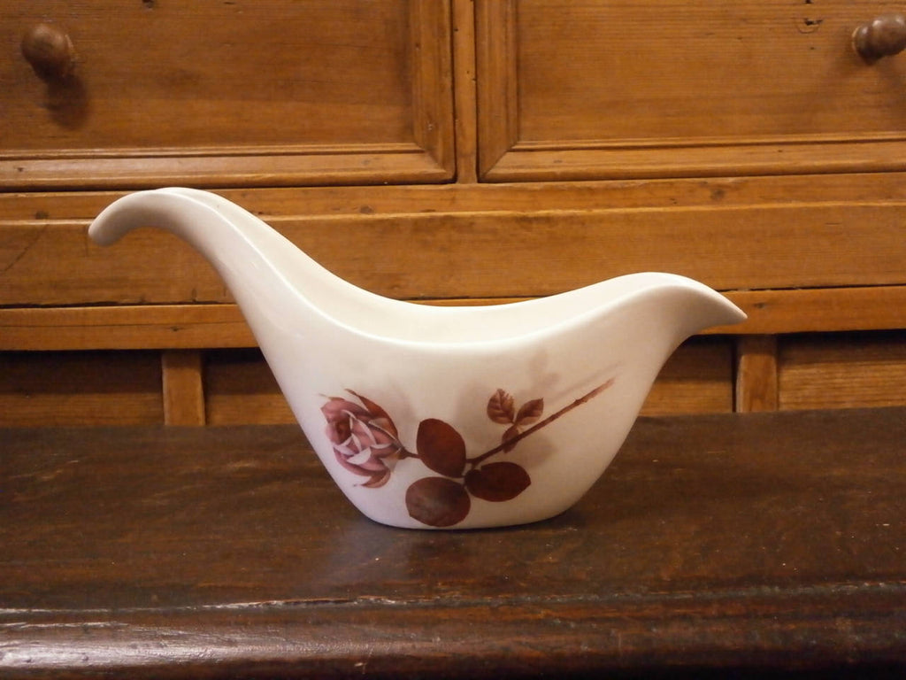 Midwinter Stylecraft 'Shadow Rose' Gravy/Sauce Boat & Stand - Retro - Mid Century - Vintage