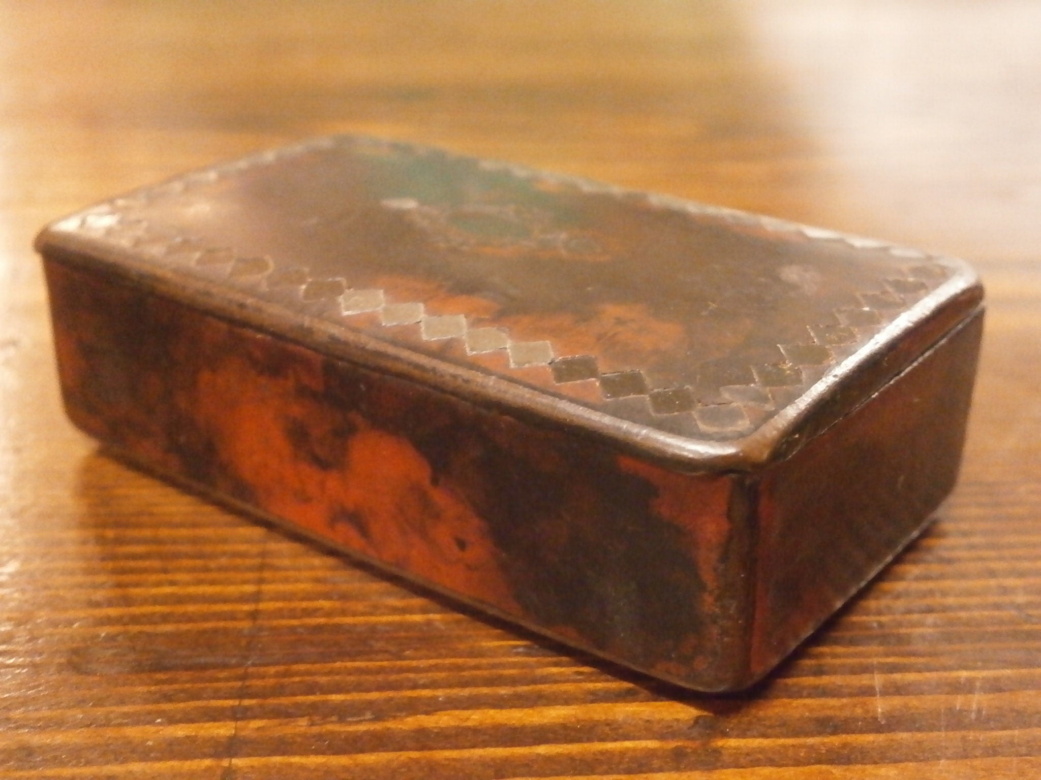 Georgian Paper Mache Snuff Box