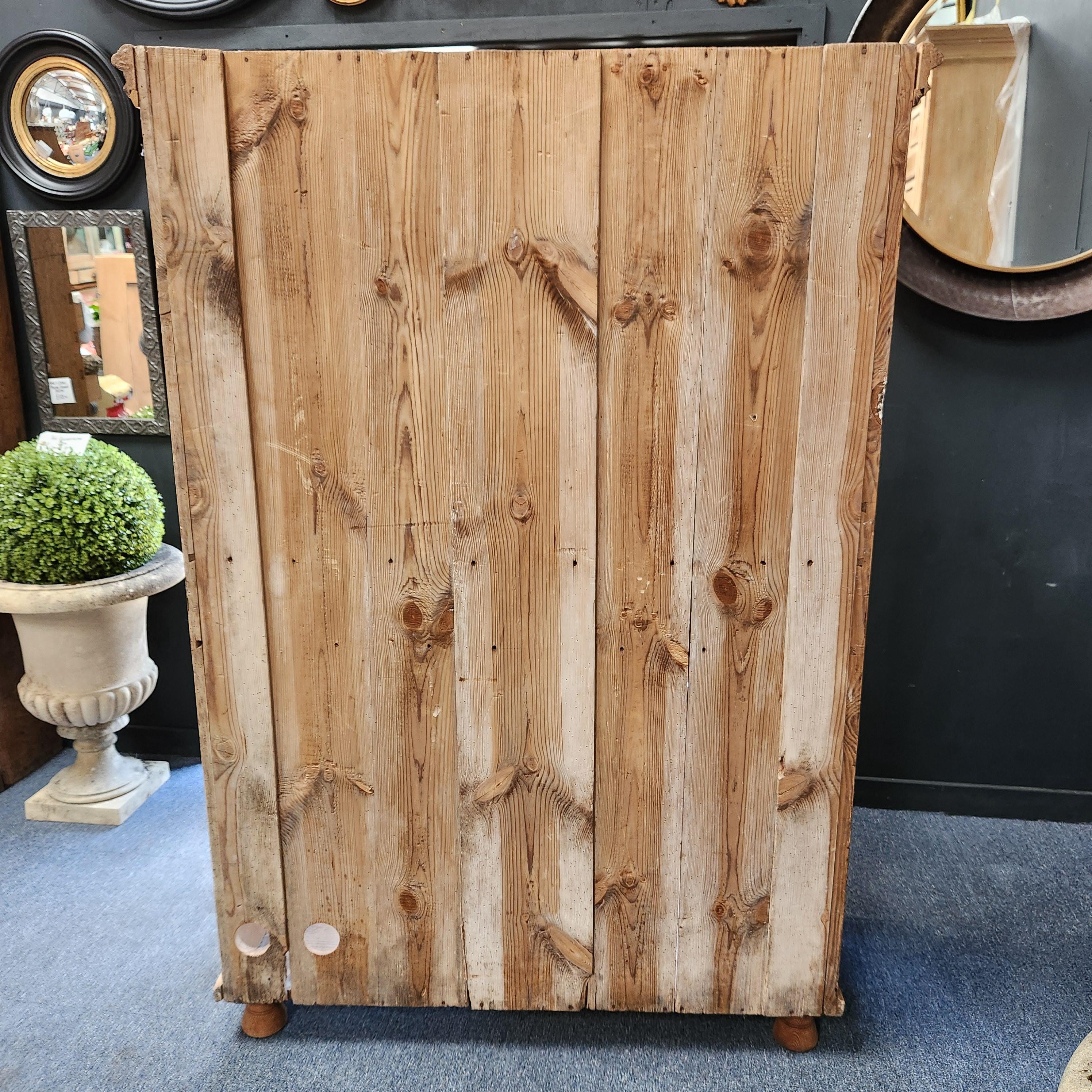 19thC Continental Pine Larder Cupboard