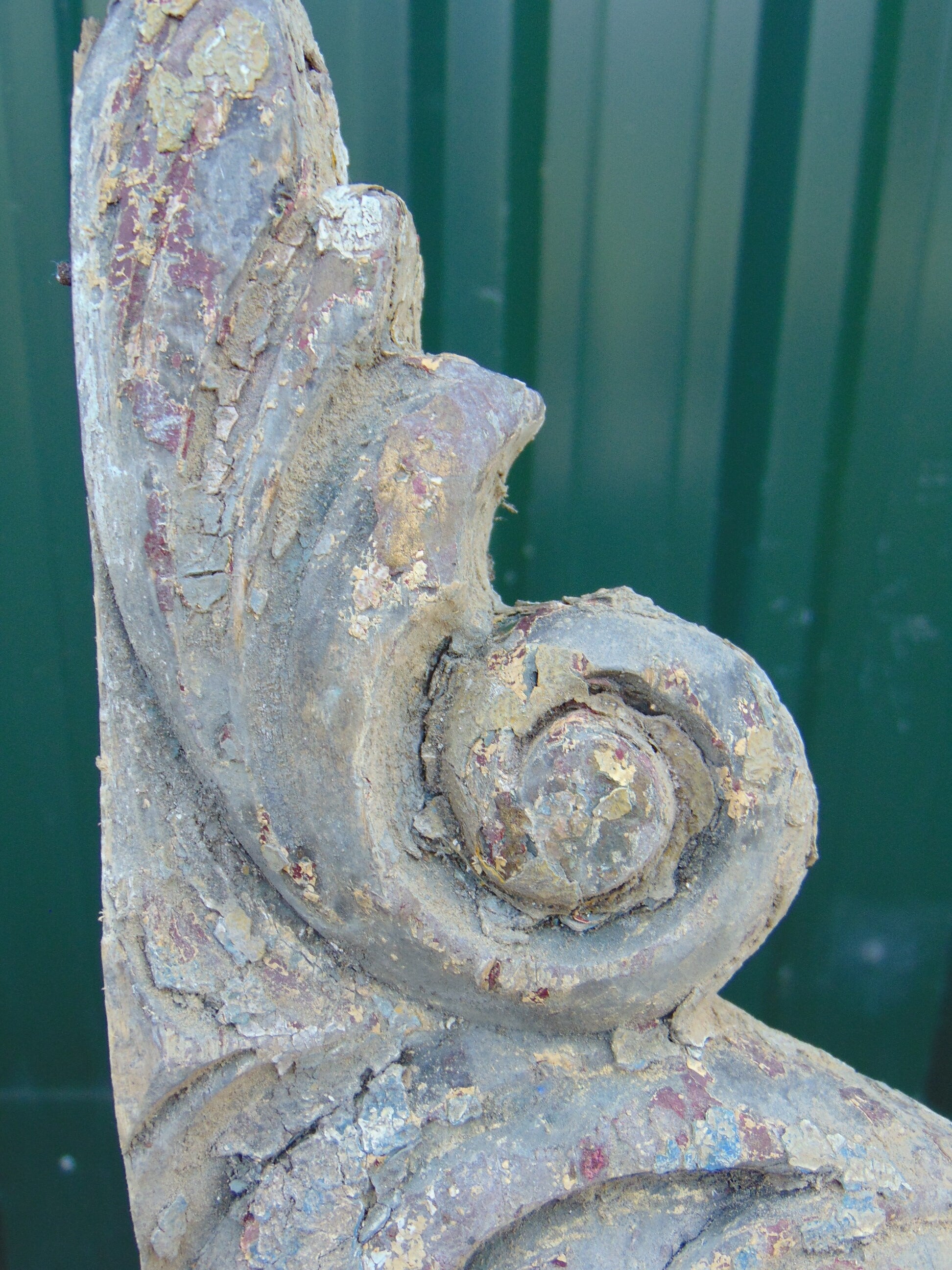 Carved Wooden Shelf Bracket, 19th Century Antique
