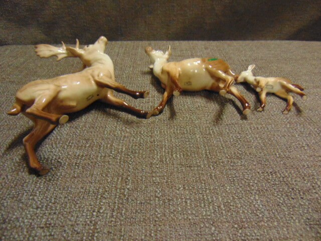 Beswick Deer Family - Stag, Doe and Fawn