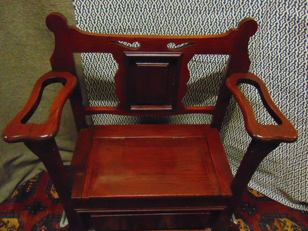 Arts and Crafts Oak Small Hall Settle Stick/Umbrella Stand