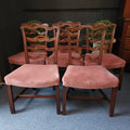 Set of Six George III 'Wavy' Ladderback Mahogany Dining Chairs